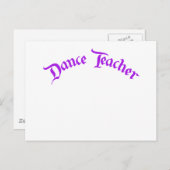 Dance Teacher (aanpassen) Briefkaart (Voorkant / Achterkant)