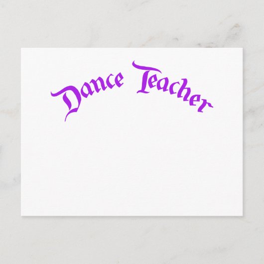 Dance Teacher (aanpassen) Briefkaart (Voorkant)