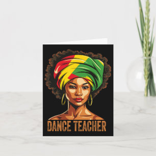 Dance Teacher Afro African American Black History Kaart