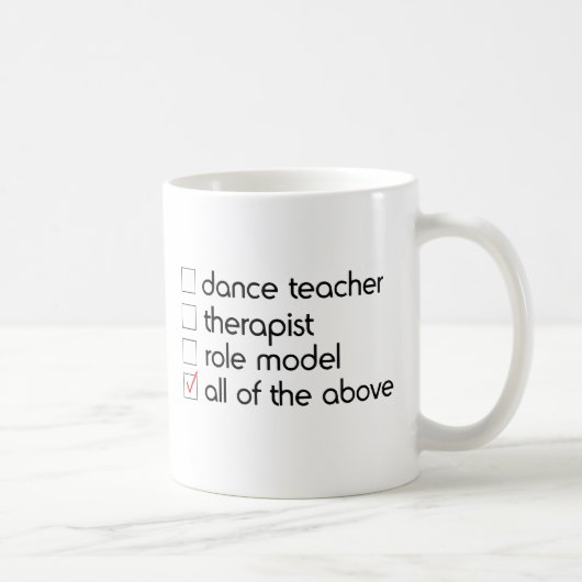 Dance Teacher Checklist Koffiemok (Rechts)