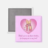 Dance Teacher Dank U: Ballet Schoenen Magneet (Voorkant / Achterkant)