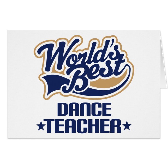Dance Teacher Gift (Voorkant Horizontaal)