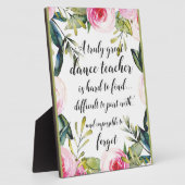 Dance Teacher Hartelijk dank voor uw dansdocent Fotoplaat (Zijkant)