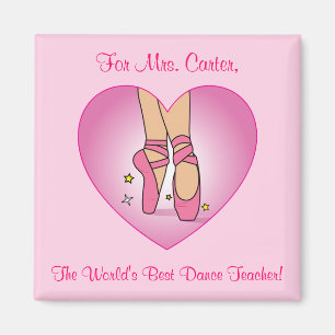 Dance Teacher Magnet met balletschoenen Magneet