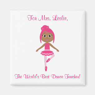 Dance Teacher Magnet met Beginner Ballerina Magneet