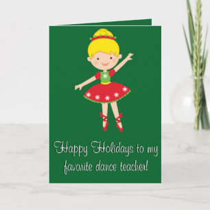 Dance Teacher Prettige feestdagen Card