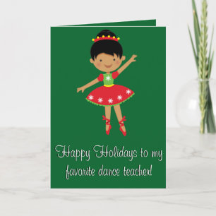 Dance Teacher Prettige feestdagen Card