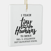 Dance Teacher Script Typografie Aangepast Keramisch Ornament (Rechts)