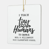 Dance Teacher Script Typografie Aangepast Keramisch Ornament (Links)