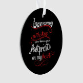 Dance Teacher - Voetafdrukken op het hart Ornament (voorkant)