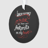 Dance Teacher - Voetafdrukken op het hart Ornament (voorkant)