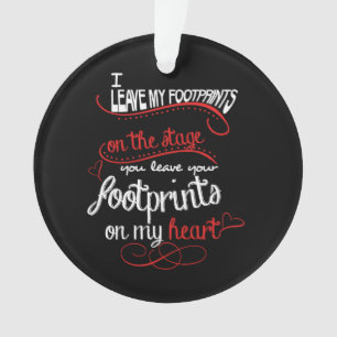 Dance Teacher - Voetafdrukken op het hart Ornament