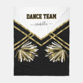 Dance Team Black, White en Gold Fleece Blanket (Voorkant)