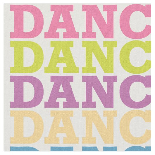 Dance Text Pattern Stof (Close Up)