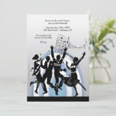 Dance to the Music Invitation Kaart (Staand voorkant)