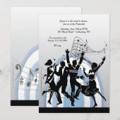 Dance to the Music Invitation Kaart (Voorkant / Achterkant)