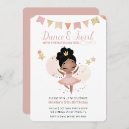 Dance & Twirl, Princess Ballerina Birthday Kaart