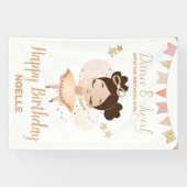 Dance & Twirl, Princess Ballerina w/Bow Birthday Spandoek (Horizontaal)