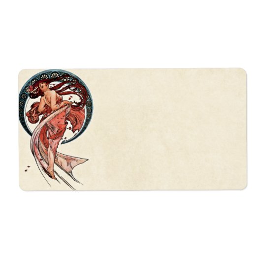 Dance van Alfons Mucha 1898 Etiket (Voorkant)