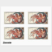Dance van Alfons Mucha 1898 Rechthoekige Sticker (Vel)
