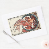 Dance van Alfons Mucha 1898 Rechthoekige Sticker (Envelop)