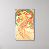 Dance van Alphonse Mucha Canvas Afdruk (Voorkant)