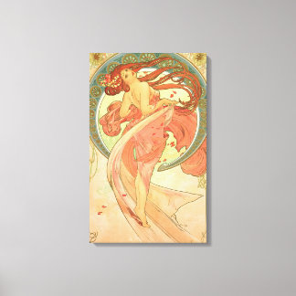  Dance van Alphonse Mucha Canvas Afdruk