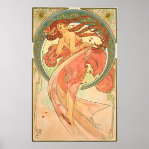 Dance van Alphonse Mucha Poster
