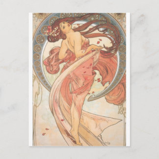 Dance van Mucha Briefkaart