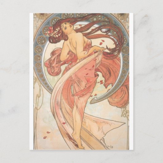 Dance van Mucha Briefkaart (Voorkant)