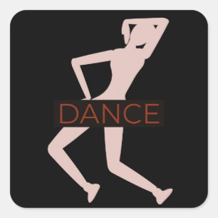 Dance Vierkante Sticker