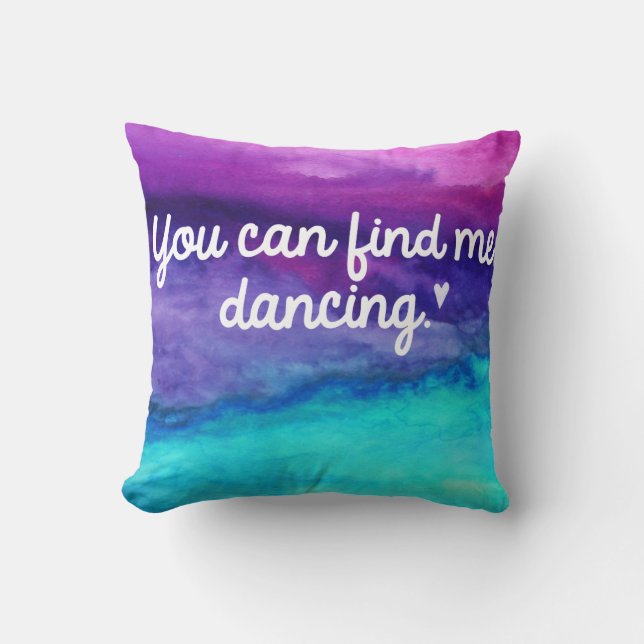 Dance Waterverf Pillow Kussen (Voorkant)