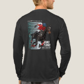 Dance with Horse (Dark mode) | Men Long Sleeve Tri-Blend Shirt (Achterkant volledig)