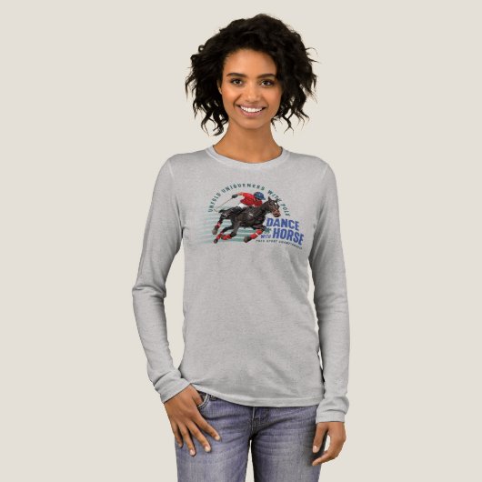 Dance with Horse (Light mode) | Women Long Sleeve Tri-Blend Shirt (Voorkant)