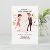 Dance with Me Party Invitation Kaart (Staand voorkant)