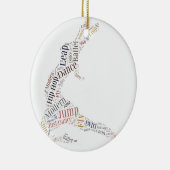 Dance Word Cloud Keramisch Ornament (Rechts)