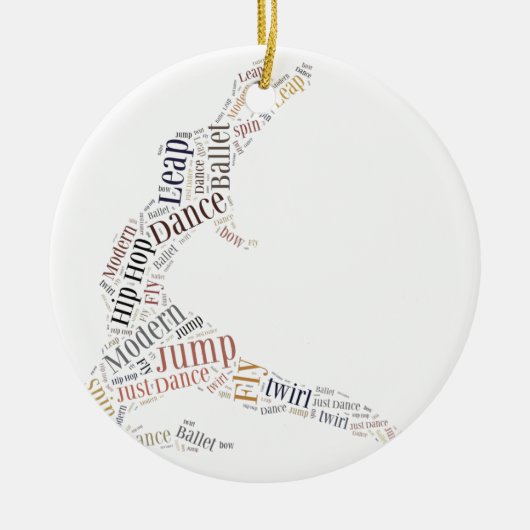 Dance Word Cloud Keramisch Ornament (Voorkant)