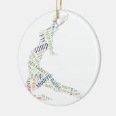 Dance Word Cloud Keramisch Ornament (Links)