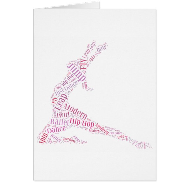 Dance Word Cloud Pink (Voorkant)