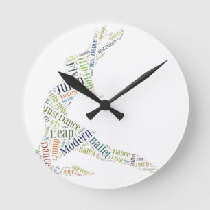 Dance Word Cloud Ronde Klok