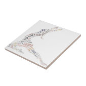 Dance Word Cloud Tegeltje (Zijkant)