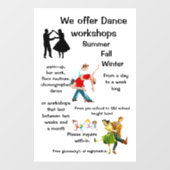 "Dance Workshop" Raamsticker (Vel)