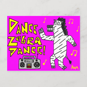 Dance Zebra Dance. Briefkaart