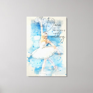 Dance zoals niemand kijkt canvas afdruk
