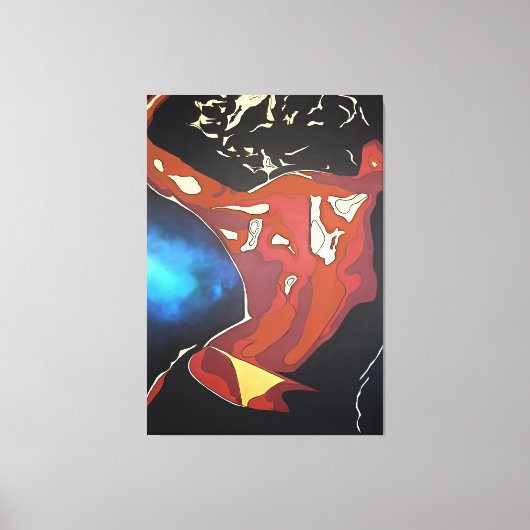 Dancefloor Diva Summer Vacation Abstracte Art Canvas Afdruk (Voorkant)