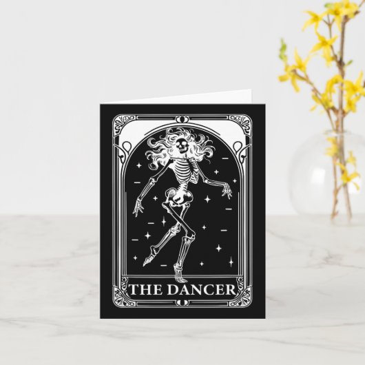 Dancer Carte Tarot Squelette Danser Fille Enseigna (Fleur jaune)