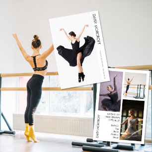Dancer Casting Foto Portfolio Comp Card Kaart