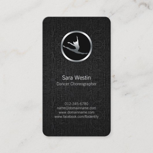 Dancer Choreograaf Chrome Dancer Visitekaartje (Voorkant)