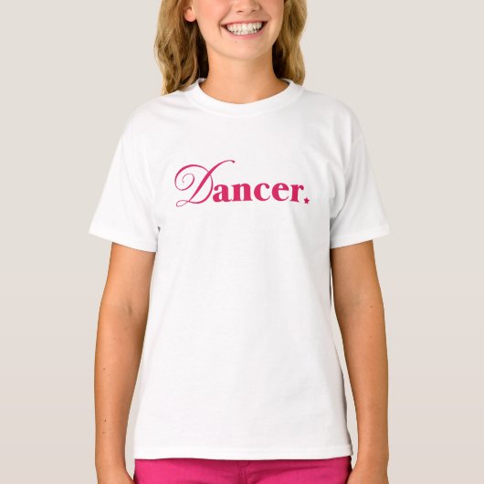 "Dancer" Dans Practice Draag T-shirt (Voorkant)