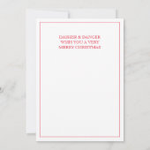 DANCER DASHER 5x7 Carte de Noël plate (Dos)